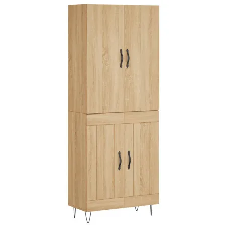 Buffet haut Chêne sonoma 69,5x34x180 cm Bois d'ingénierie