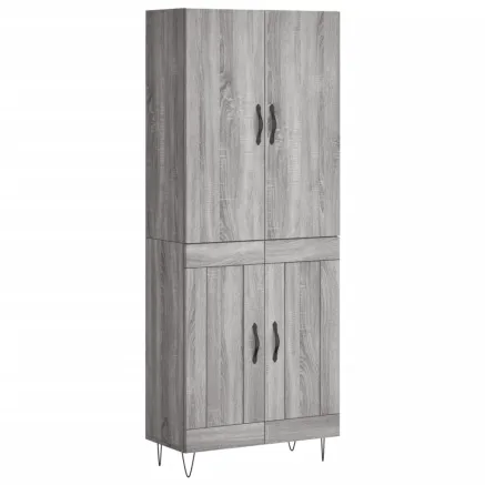 Buffet haut Sonoma gris 69,5x34x180 cm Bois d'ingénierie 2