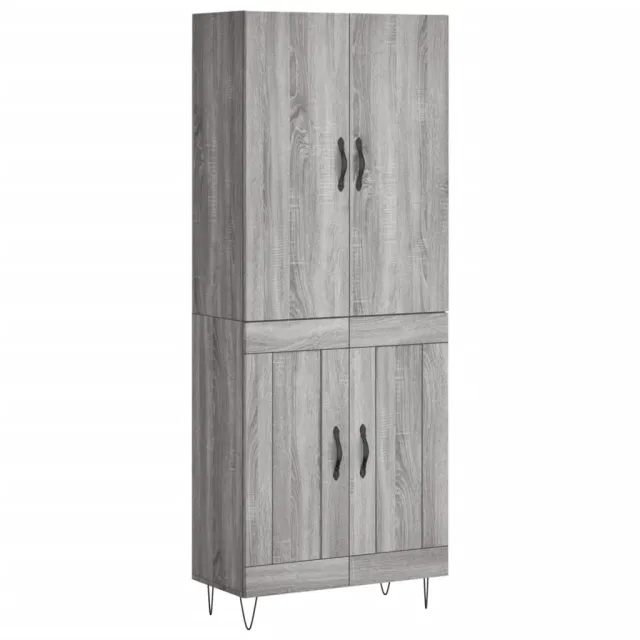 Buffet haut Sonoma gris 69,5x34x180 cm Bois d'ingénierie