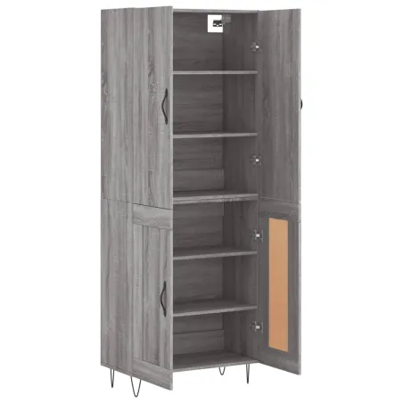 Buffet haut Sonoma gris 69,5x34x180 cm Bois d'ingénierie