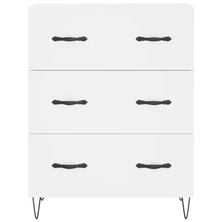 Buffet haut Blanc 69,5x34x180 cm Bois d'ingénierie