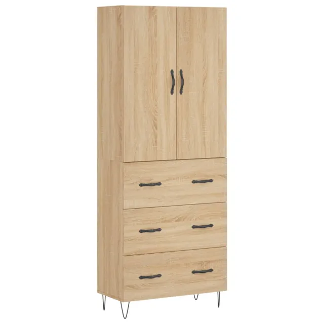 Buffet haut Chêne sonoma 69,5x34x180 cm Bois d'ingénierie
