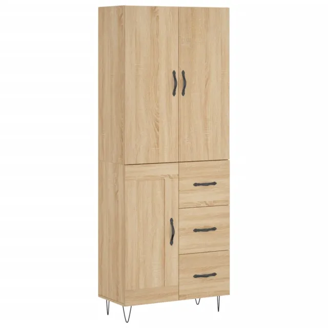 Buffet haut Chêne sonoma 69,5x34x180 cm Bois d'ingénierie