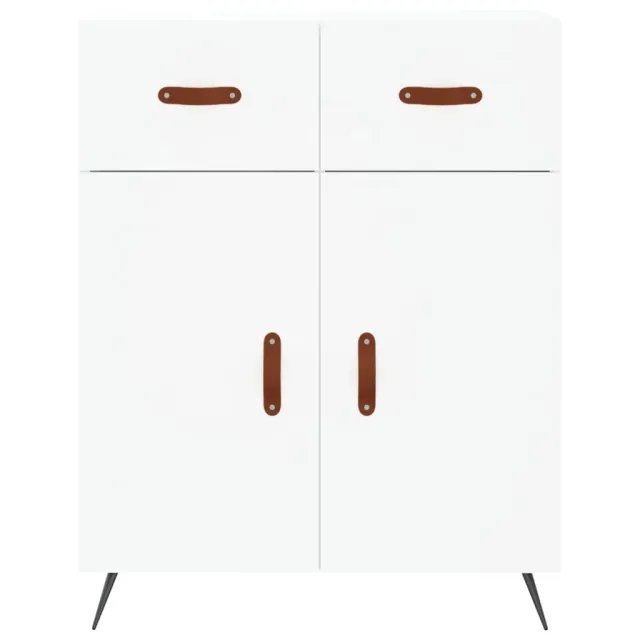 Buffet haut Blanc 69,5x34x180 cm Bois d'ingénierie