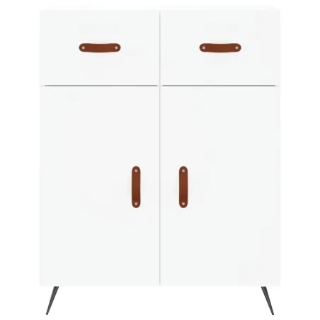 Buffet haut Blanc 69,5x34x180 cm Bois d'ingénierie