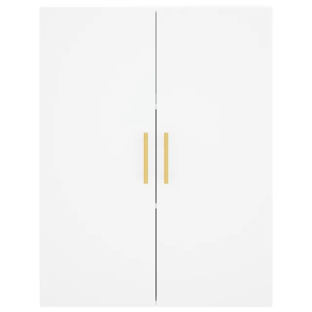 Buffet haut Blanc 69,5x34x180 cm Bois d'ingénierie