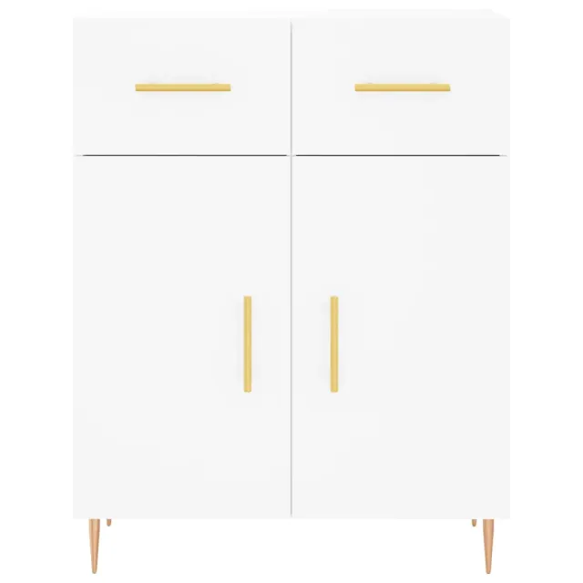 Buffet haut Blanc 69,5x34x180 cm Bois d'ingénierie