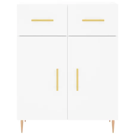 Buffet haut Blanc 69,5x34x180 cm Bois d'ingénierie