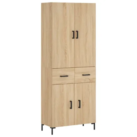 Buffet haut Chêne sonoma 69,5x34x180 cm Bois d'ingénierie 2