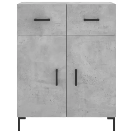 Buffet haut Gris béton 69,5x34x180 cm Bois d'ingénierie