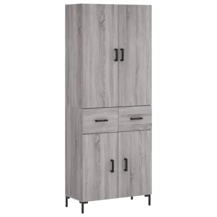 Buffet haut Sonoma gris 69,5x34x180 cm Bois d'ingénierie 2
