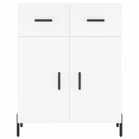 Buffet haut Blanc 69,5x34x180 cm Bois d'ingénierie