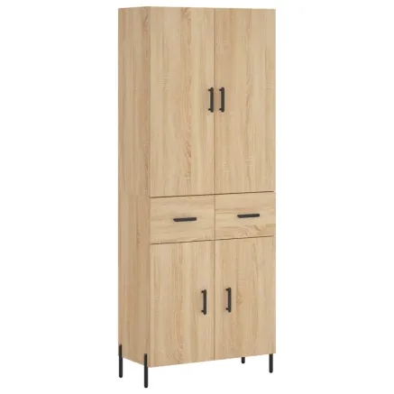 Buffet haut Chêne sonoma 69,5x34x180 cm Bois d'ingénierie 2
