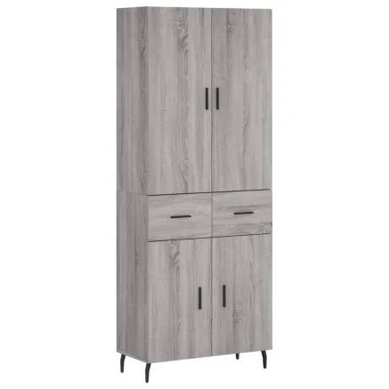 Buffet haut Sonoma gris 69,5x34x180 cm Bois d'ingénierie 2