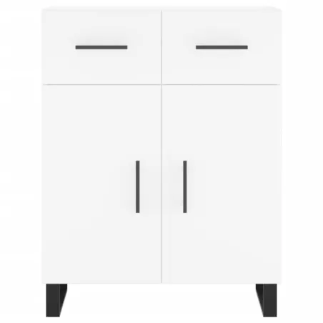 Buffet haut Blanc 69,5x34x180 cm Bois d'ingénierie