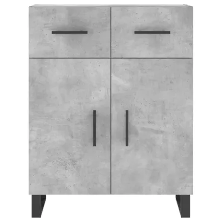 Buffet haut Gris béton 69,5x34x180 cm Bois d'ingénierie