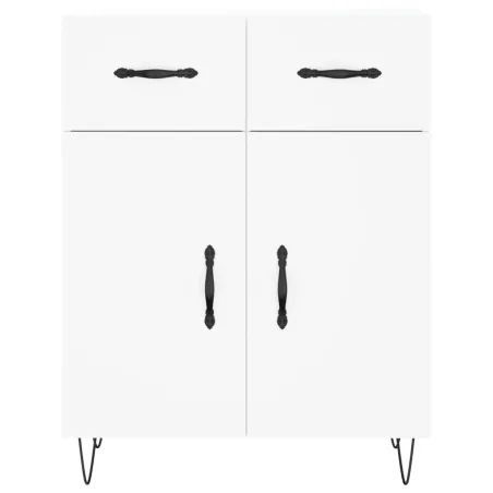 Buffet haut Blanc 69,5x34x180 cm Bois d'ingénierie