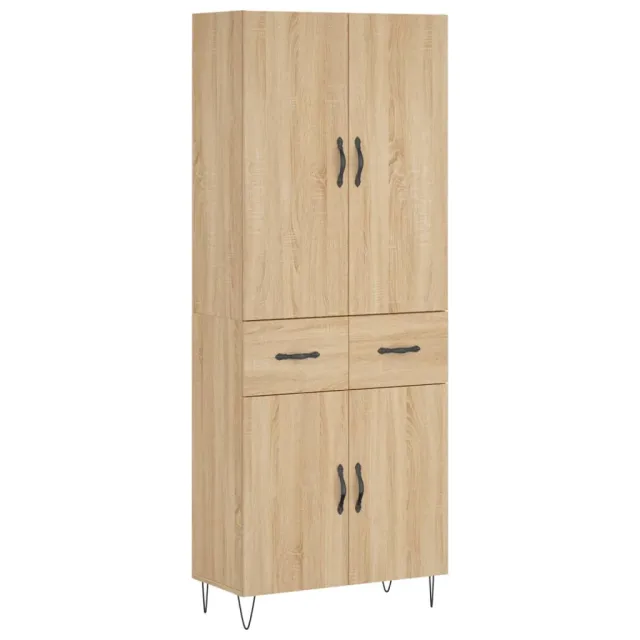 Buffet haut Chêne sonoma 69,5x34x180 cm Bois d'ingénierie