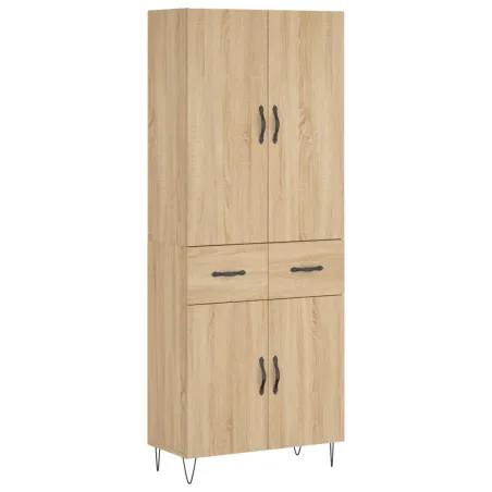 Buffet haut Chêne sonoma 69,5x34x180 cm Bois d'ingénierie