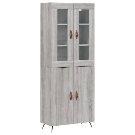 Buffet haut Sonoma gris 69,5x34x180 cm Bois d'ingénierie 2