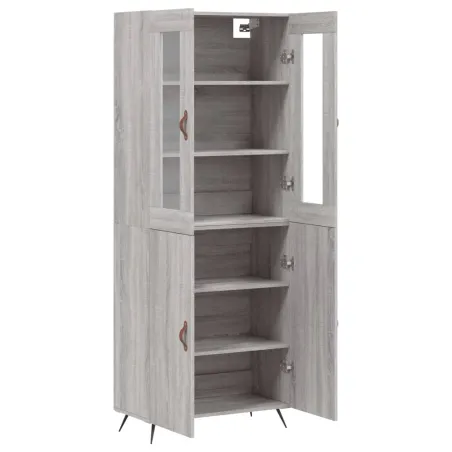 Buffet haut Sonoma gris 69,5x34x180 cm Bois d'ingénierie