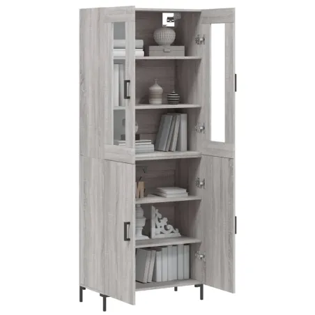Buffet haut Sonoma gris 69,5x34x180 cm Bois d'ingénierie
