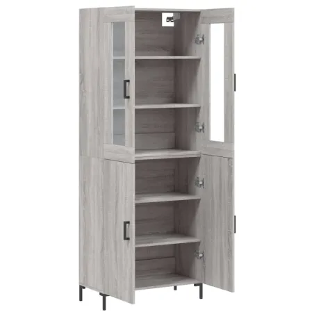 Buffet haut Sonoma gris 69,5x34x180 cm Bois d'ingénierie