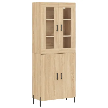 Buffet haut Chêne sonoma 69,5x34x180 cm Bois d'ingénierie 2