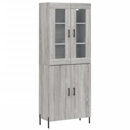 Buffet haut Sonoma gris 69,5x34x180 cm Bois d'ingénierie