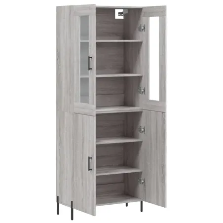 Buffet haut Sonoma gris 69,5x34x180 cm Bois d'ingénierie