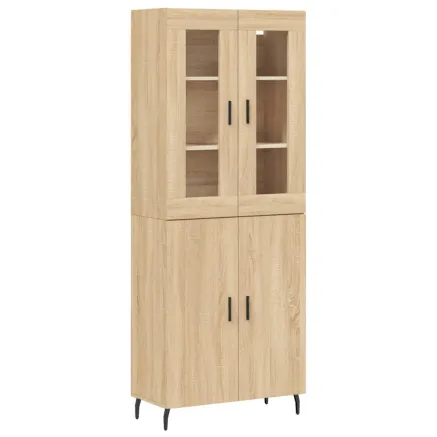 Buffet haut Chêne sonoma 69,5x34x180 cm Bois d'ingénierie 2