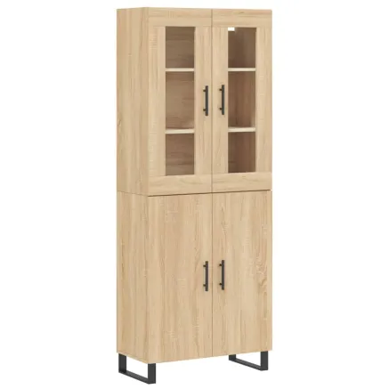 Buffet haut Chêne sonoma 69,5x34x180 cm Bois d'ingénierie 2