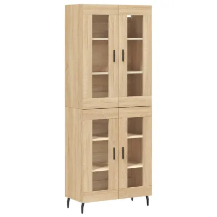 Buffet haut Chêne sonoma 69,5x34x180 cm Bois d'ingénierie 2