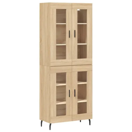 Buffet haut Chêne sonoma 69,5x34x180 cm Bois d'ingénierie