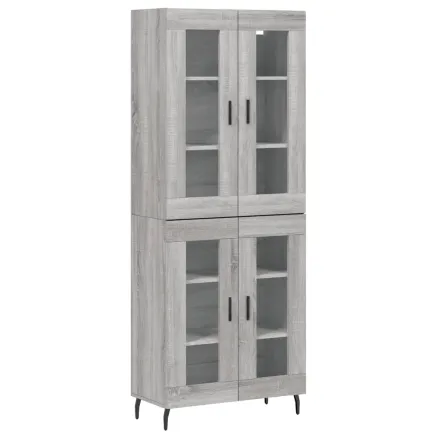 Buffet haut Sonoma gris 69,5x34x180 cm Bois d'ingénierie 2