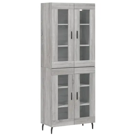 Buffet haut Sonoma gris 69,5x34x180 cm Bois d'ingénierie