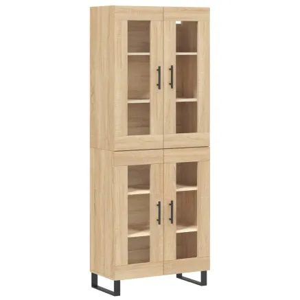 Buffet haut Chêne sonoma 69,5x34x180 cm Bois d'ingénierie 2
