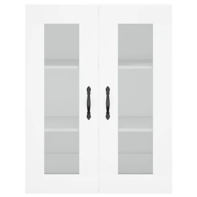 Buffet haut Blanc 69,5x34x180 cm Bois d'ingénierie