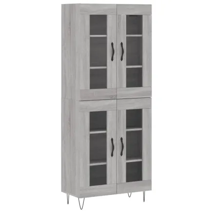 Buffet haut Sonoma gris 69,5x34x180 cm Bois d'ingénierie 2