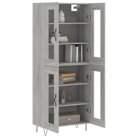 Buffet haut Sonoma gris 69,5x34x180 cm Bois d'ingénierie
