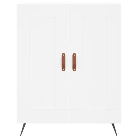 Buffet haut Blanc 69,5x34x180 cm Bois d'ingénierie