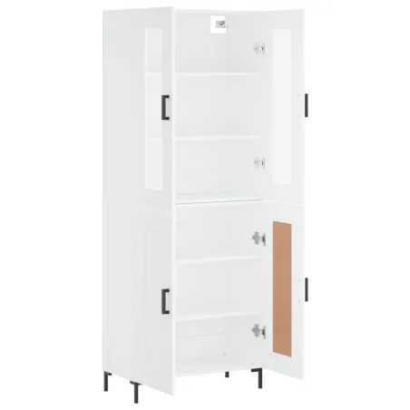 Buffet haut Blanc 69,5x34x180 cm Bois d'ingénierie
