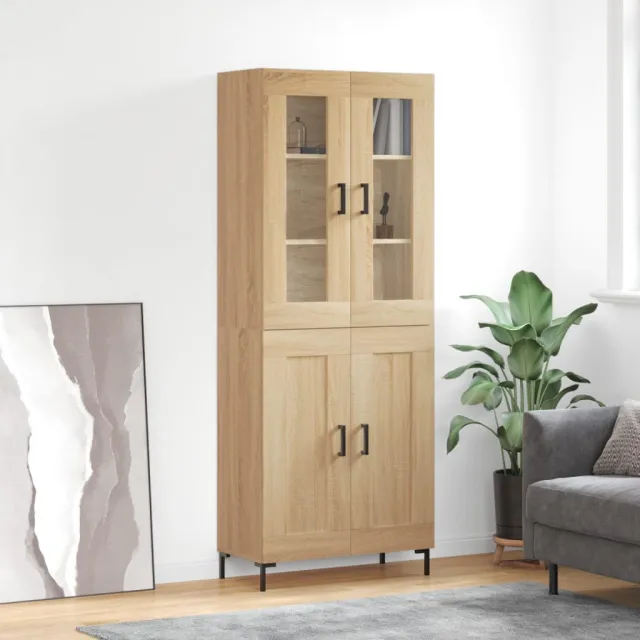 Buffet haut Chêne sonoma 69,5x34x180 cm Bois d'ingénierie