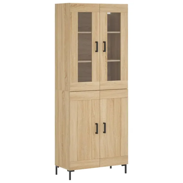 Buffet haut Chêne sonoma 69,5x34x180 cm Bois d'ingénierie