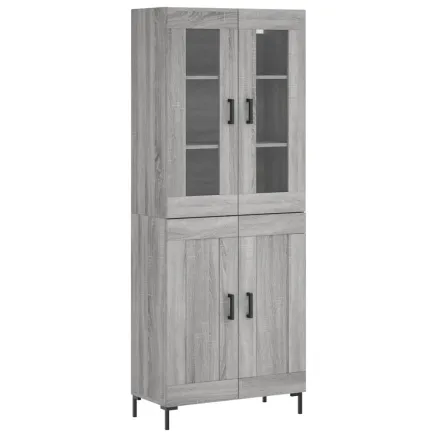 Buffet haut Sonoma gris 69,5x34x180 cm Bois d'ingénierie 2