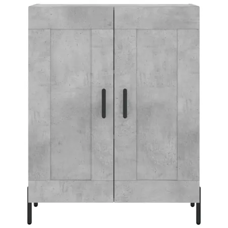 Buffet haut Gris béton 69,5x34x180 cm Bois d'ingénierie
