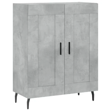 Buffet haut Gris béton 69,5x34x180 cm Bois d'ingénierie