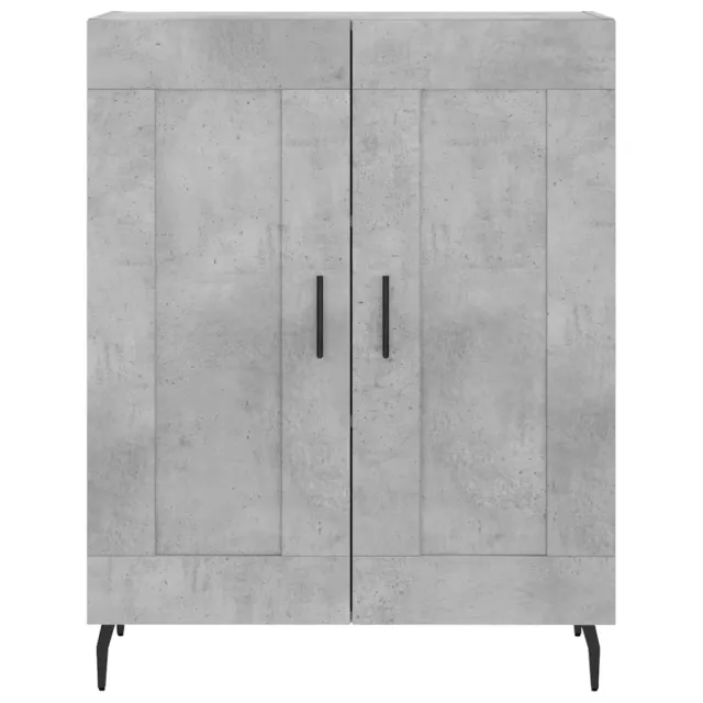 Buffet haut Gris béton 69,5x34x180 cm Bois d'ingénierie
