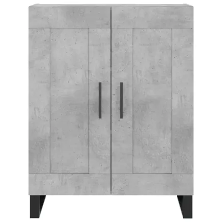 Buffet haut Gris béton 69,5x34x180 cm Bois d'ingénierie