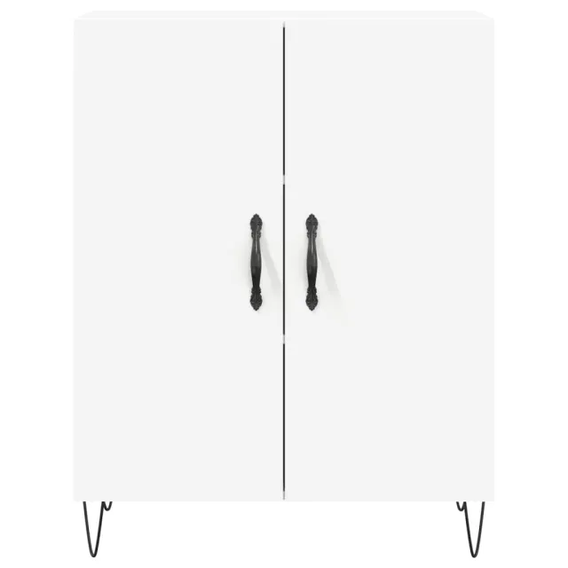 Buffet haut Blanc 69,5x34x180 cm Bois d'ingénierie